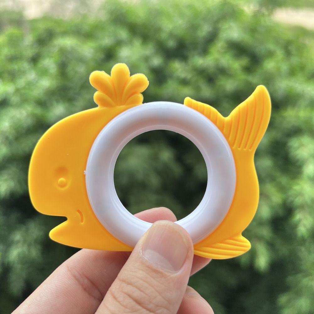 Non-Toxic Musical Instrument Toys Chewable Hand Bell Toys Grasping Listening Baby Rattle  Kids Gift