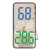 Multifunctional Digital  Clock with Weather Temperature, 6Inch Blue LED Display for Office or Home