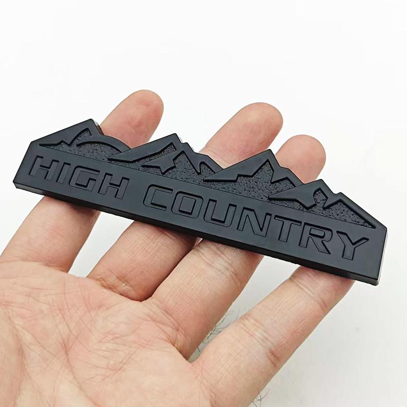 3D Metal Car Styling Logo HIGH COUNTRY Badge Emblem Decals For Chevrolet Jeep Dodge Ford Modified Snow Mountain Auto Accessories
