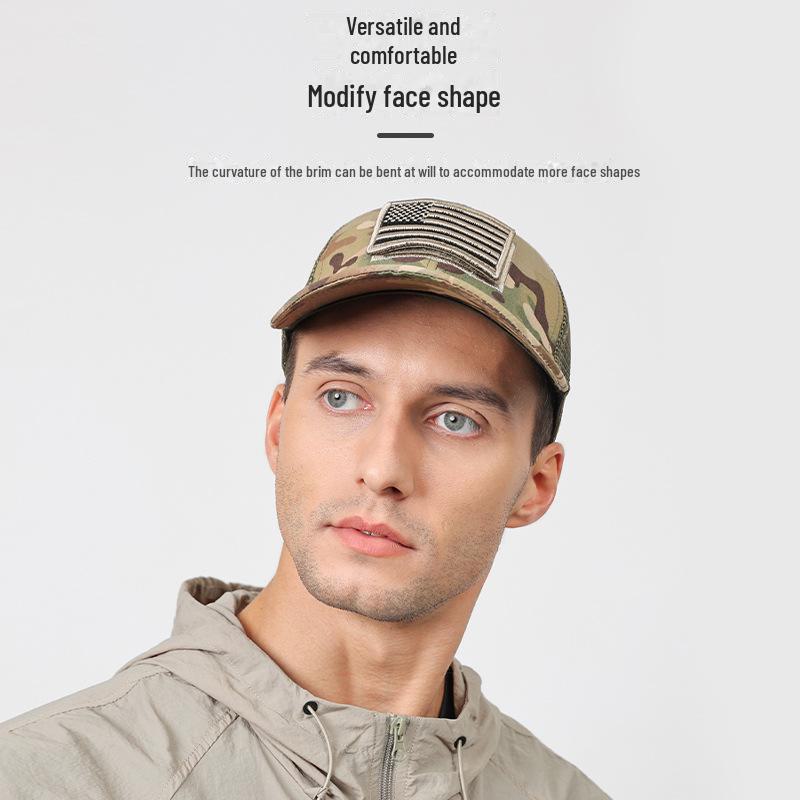 Custom Embroidered American Logo Mesh Baseball Cap for Men & Women