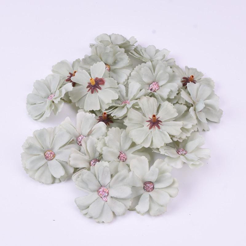 20/30Pcs Silk Daisy Artificial Flower Head Home Room Decoration Craft Flower Wreath DIY Party Bridal Wedding Decor New Year Gift