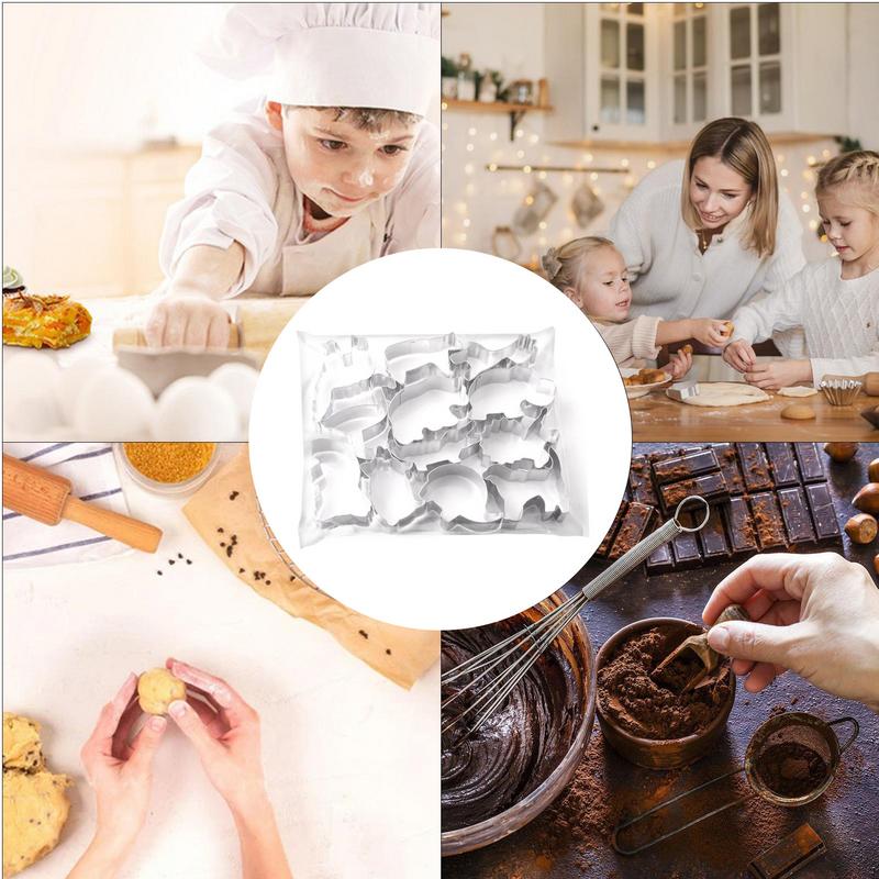 Baking Cracker Cutter Stainless Steel Bread Cutter Kit Nonstick Desserts Making Tool For Muffins Bread Chocolate Dough Soft