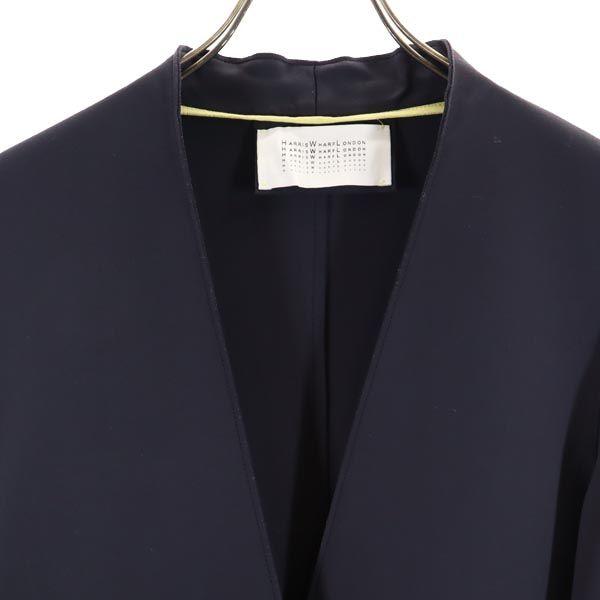 HARRISWHARFLONDON Made In Italy Long Sleeve No Color Coat 42 Navy System Women Used