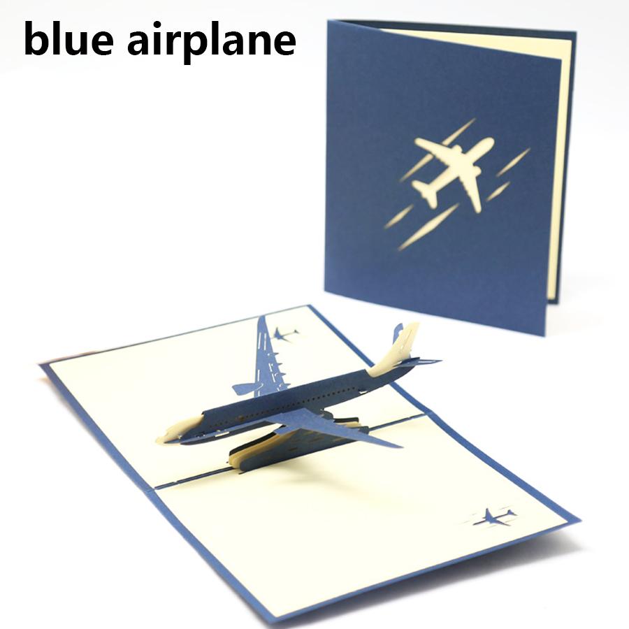 Surprise 3D Pop-Up Airplane Greeting Card Creative Birthday Graduation Travel Gift Aviation Enthusiasts Adventure Lovers JXB