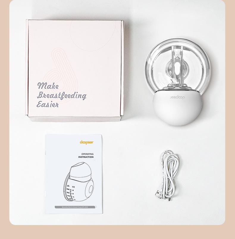 

Silent Hands-Free Electric Breast Pump: Single Side, Wireless, Portable, Painless