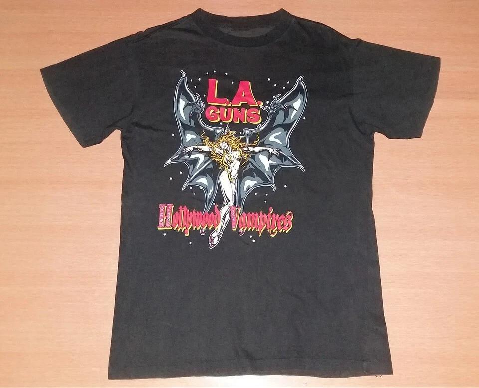 

VTG Hollywood Vam LA Guns Tee Shirt Short Sleeve Black Unisex S-5XL UU109 L