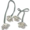 10Pcs Handmade Double Head Rose Flowers DIY Craft Crochet Decoration 3D Flower Patches Artificial Rose Bow Flowers