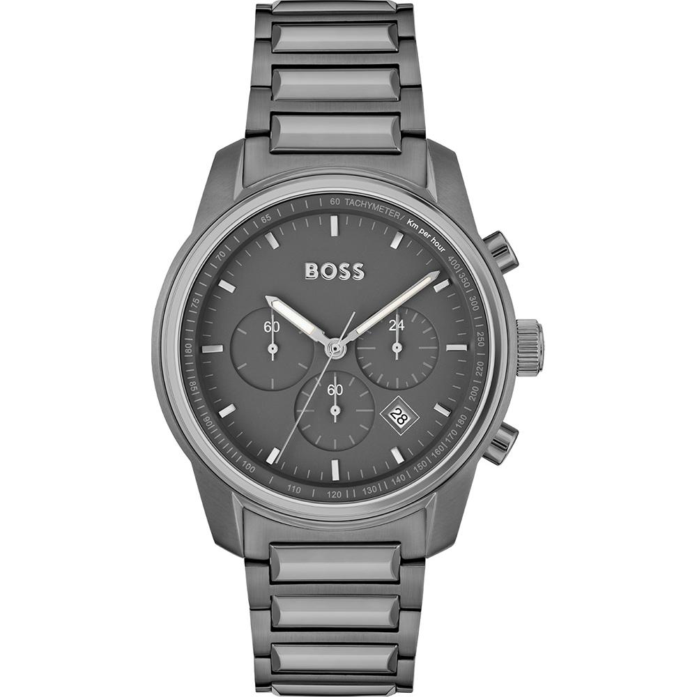 BOSS Trace Grey Metal/Grey Men s Quartz Watch 1514005 серый