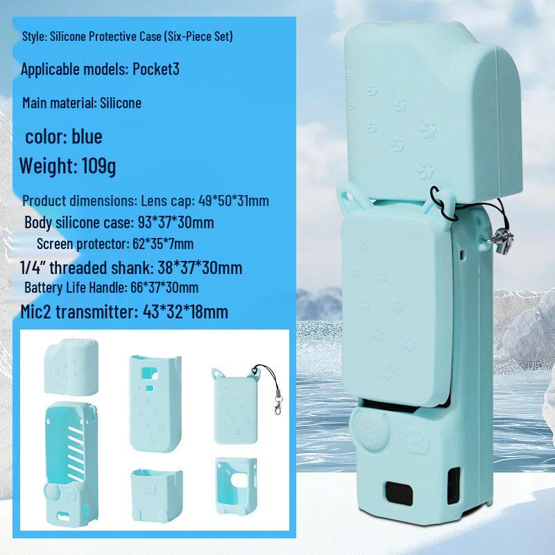 DJI Osmo Pocket 3 Silikon Koruyucu Kılıf: Gimbal Kamera için Toz Geçirmez, Darbeye Dayanıklı Kılıf