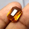 CERTIFIED 9.20 Ct Natural Stunning Orange Sapphire Emerald Cut Loose Gemstone AM-651