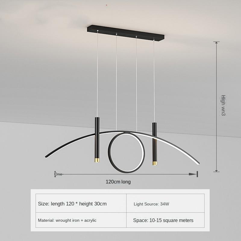 Modern Minimalist Dining Room Chandelier Nordic Long Style Household Pendant Light For The Kitchen Light Creative Design Led
