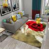 Colorful Rose Carpet Romantic Flower Mat Area Rugs Home Decor for Bathroom Entrance Non-Slip Floor Mat Living Room Bedroom Rugs
