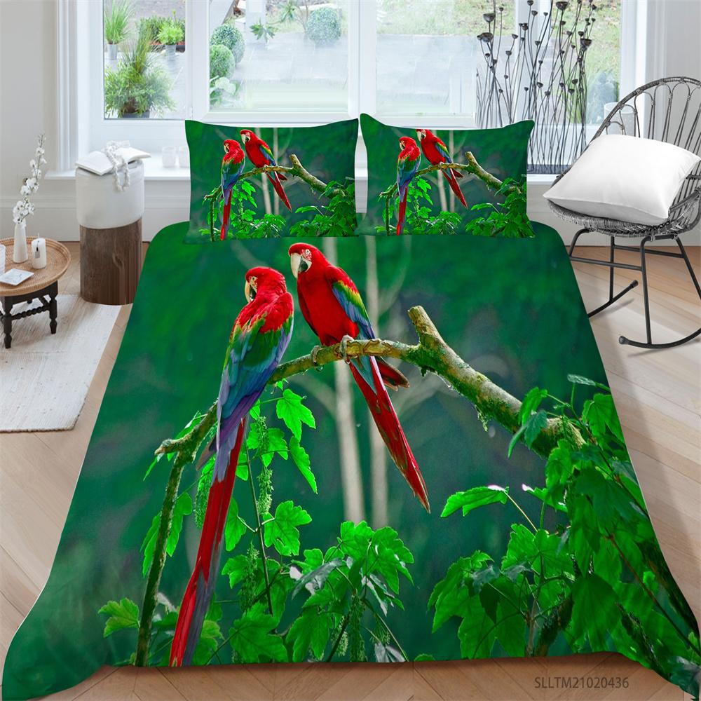 Bedding Set 3D Birds Home Bed Cover Homes Bedclothes Textiles Cool Children Boys Single Double King Size Bedding Cover
