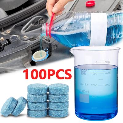 Detergente Effervescente per Parabrezza Auto, Detergente Solido, Pulizia Polvere Vetri Parabrezza, Tergicristallo, Strumento per Lavaggio Auto, Accessori Auto