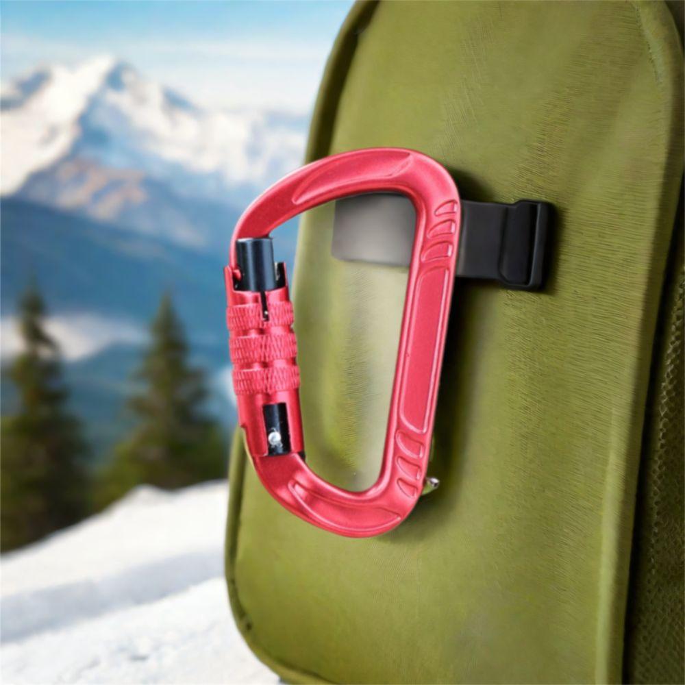 7075 Aviation Aluminum Safety Auto Lock Buckle D-shaped Electrophoresis Professional Carabiner Safe Multifunctional