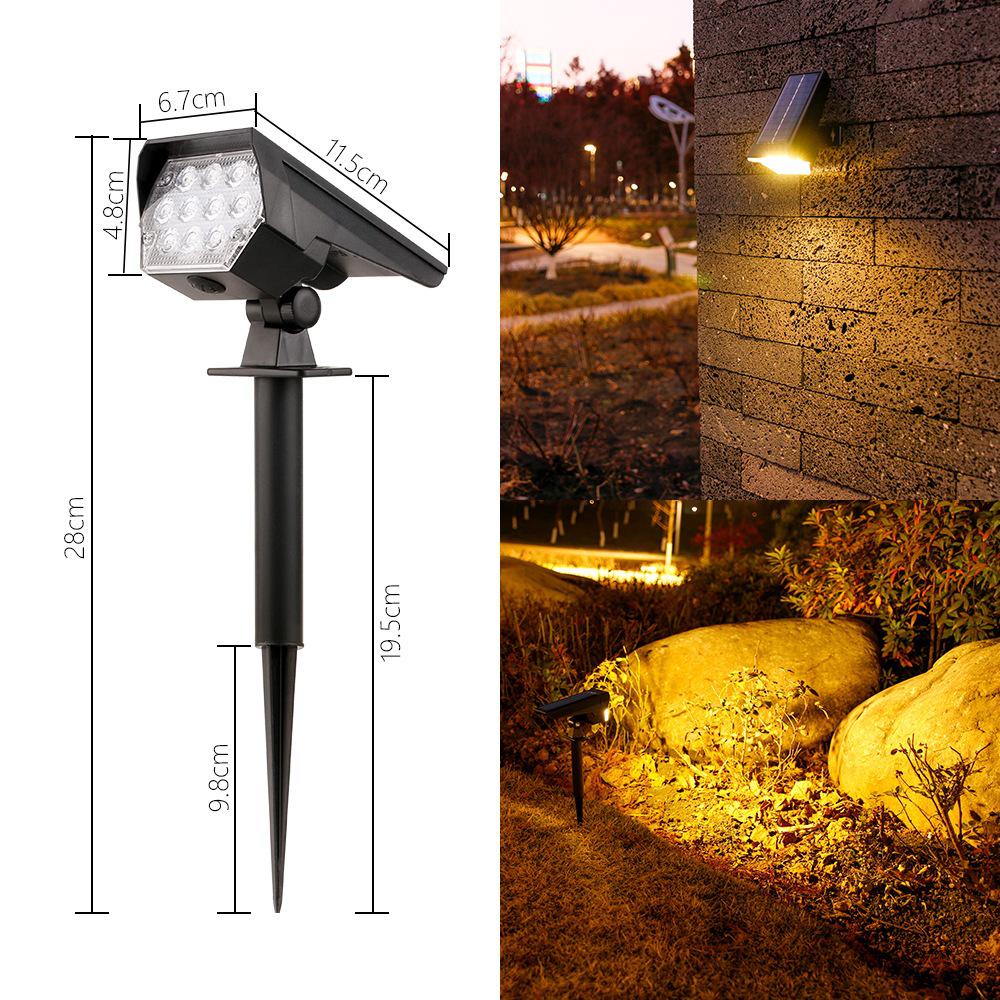 Waterproof Solar Garden Lights: Outdoor Spotlights & Lawn Dual-Use Landscape Lighting Solar Spotlight