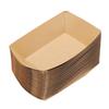 50PCS 16oz Paper Food Boat Trays Reusable Kraft Paper Pet Food Bowl for French Fries Nachos Snack Hot Dog Taco BBQ