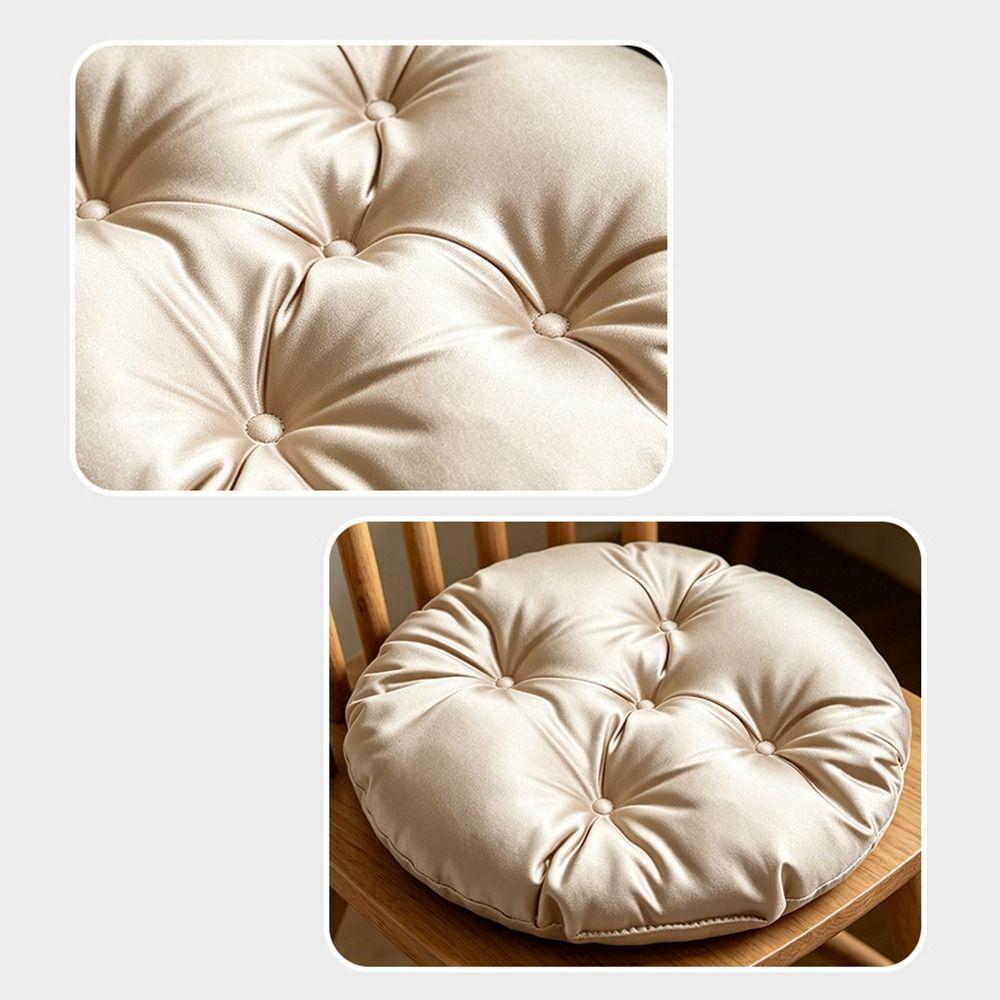 Silk Fabric Chair Cushion Round Sofa Seat Cushion Durable Tatami Mat  for Home&Office