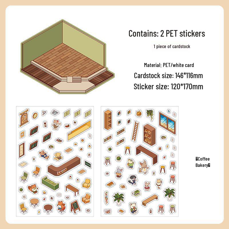 Infeel.Me 3D Layered Miniature Scenery Stickers Vol. 2 - Today's Business Hand Account Stickers