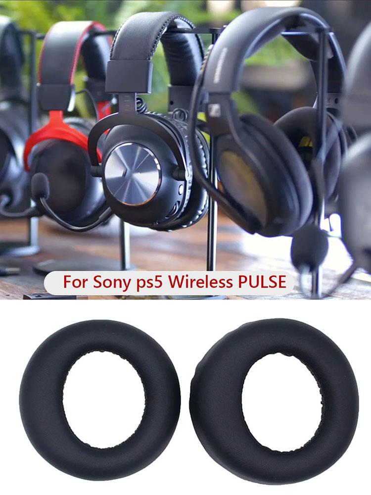 1 Pair Ear Pads Protein Leather Cushions Cover Earmuff Soft Ear Pads Cushions for Sony Playstation 5 Pulse 3D Wireless Headset