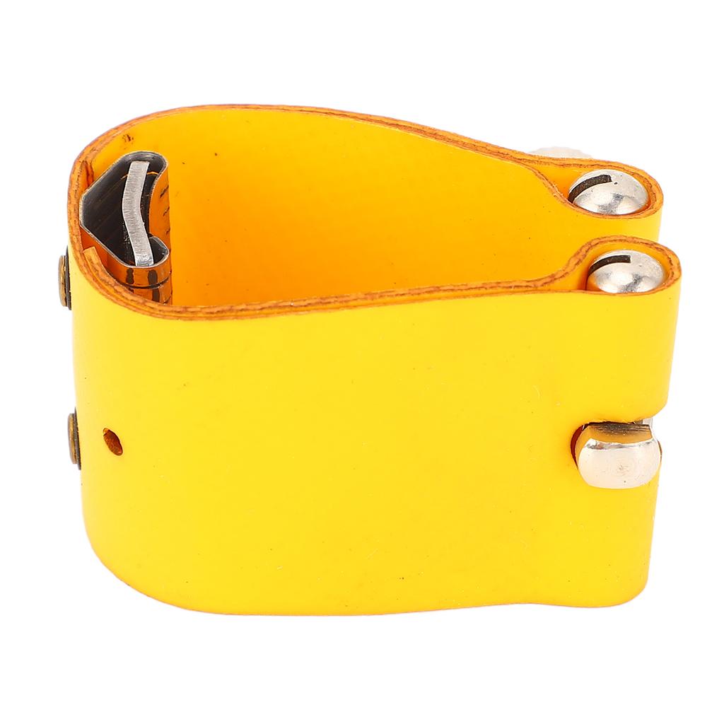 Saxophone Mouthpiece Ligature Fastener Artificial Leather Adjustable Tenor Sax Ligature Fastener