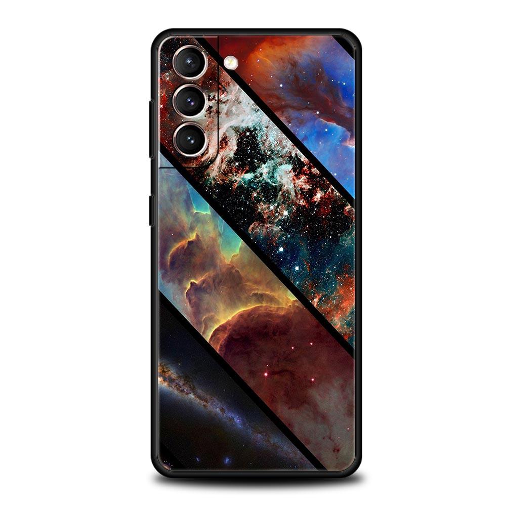 Cute Astronaut Moon Phone Case For Samsung Galaxy S23 S22 S21 S20 FE Ultra 5G S10 S10E S9 S8 Plus 10 20 Silicone Cover Bumper