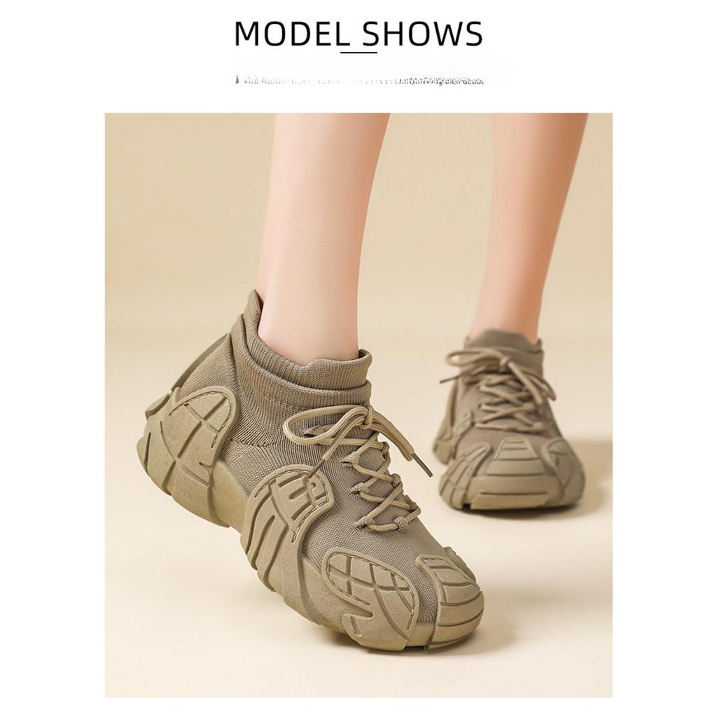 Sports Shoes for Children, Versatile Spring New Octopus Thick Sole Fly Woven Casual Single Shoes, Plus Size Women's Shoes