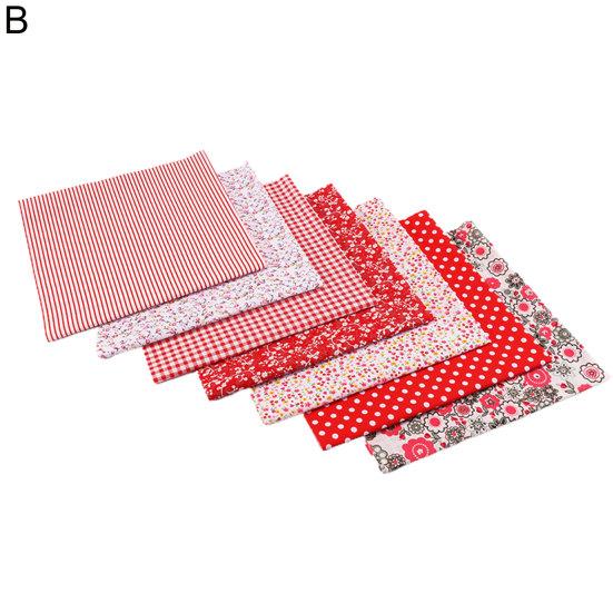 7Pcs Patchwork Cloth Not Fading Breathable Cut At Will Tear Resistant DIY Sewing Printing Wrapping Sewing Craft Cloth for Home