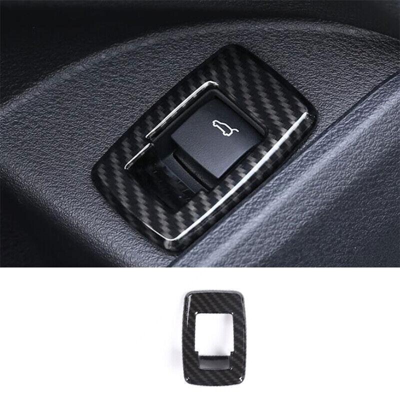 Fit For BMW X2 2018- ABS Carbon Fiber Tailgate Rear Door Button Cover Trim