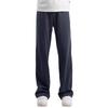 Men's Navy Blue Retro Sport Sweatpants - Narrow Straight Leg, Loose Fit, Autumn/Winter Casual Wear