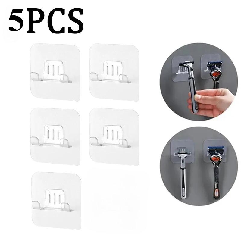 

1/2/5 шт. держатель для бритвы без проколов, мужской держатель для бритвы, настенный крючок, полка для ванной комнаты, органайзер, аксессуары для ванной комнаты