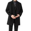 Men's Trendy Thickened Double-Breasted Mid-Length Wool Trench Coat