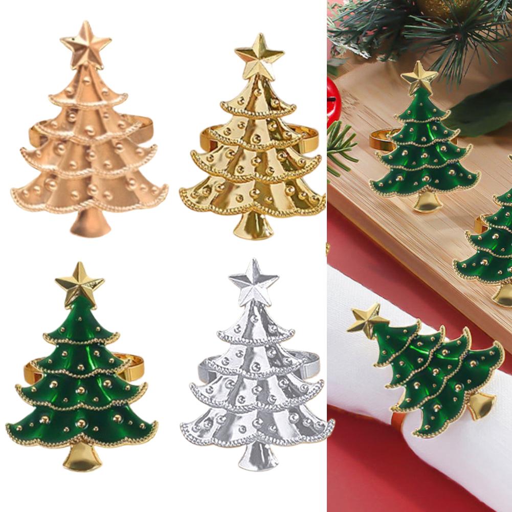 6 STÜCKE Serviettenring Weihnachts-Serviettenringe 6er Set, Restaurantdekoration Hochzeits-Tischdekoration Zuhause Restaurant Weihnachtsdeko