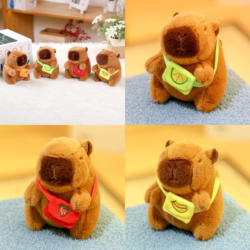 Plush Capybara Keychain With Watermelon Design For Girls Gift Collectors