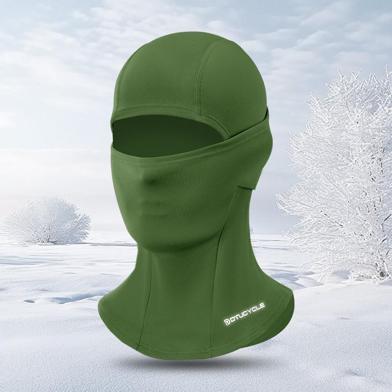 Zimní větruodolná lyžařská a cyklistická obličejová maska a nákrčník