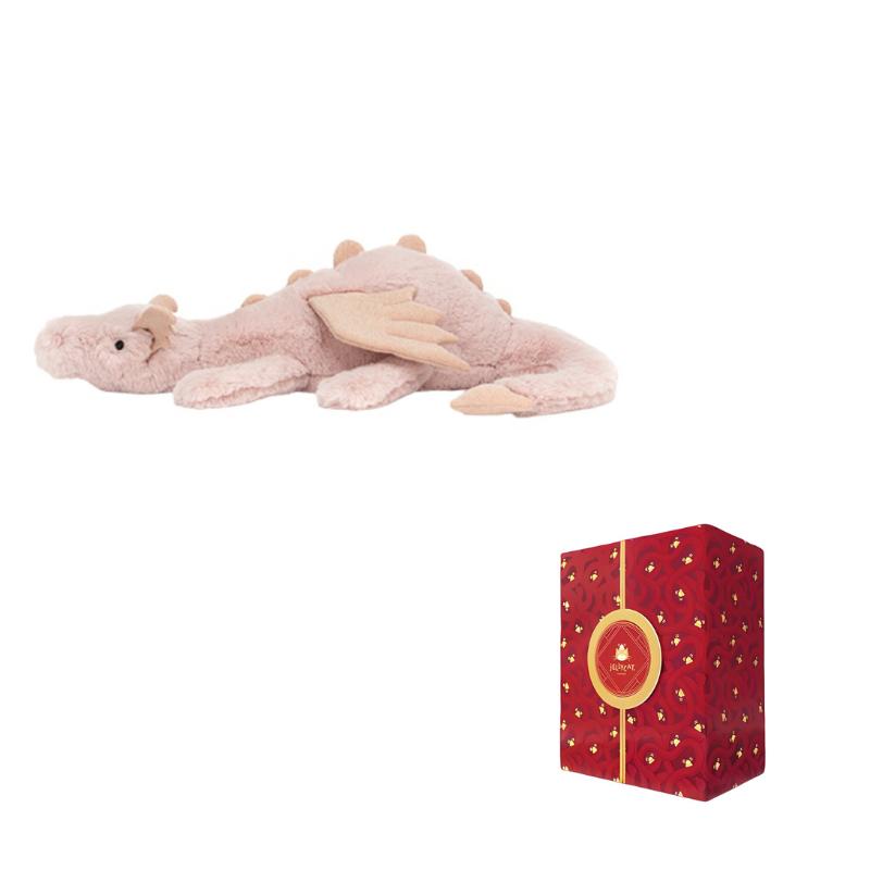 

JELLYCAT Mythical Animals Series Rose Pink Dragon Companion Doll Plush Doll 12cm Height Year of The Snake Spring Festival Box