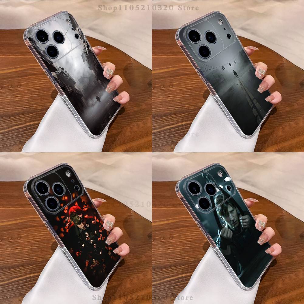 Silent Hill 2 Videogame Phone Case For iPhone 17,16,15,14,13,12,11 Pro,Max,Plus,XR,Mini,E Clear Full-coverage Soft Cover