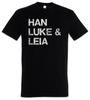 Han Luke andLeia Men's T-Shirt Solo Wars X Red Star War Alliance Guerre