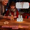 Silicone Mold Non-Stick Christmas House Table Centerpieces 1 Pair Plaster Epoxy Craft Making Mold For Chocolate Wax Fondant Clay