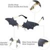 2 Pairs Bat Shaped Sunglasses Frameless Novelty Eye Glasses for Halloween Party