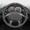 MEWANT Steering Wheel Cover for Chevy Corvette (C5) 1997-2004 Hand-Stitched Leather Car Steering Wrap