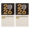 2026 Wall Calendar Rhinestone Painting Kit DIY Rhinestone Art Calendar with Gemstones Pen Tray 12-Month Flip Wall Hanging Calendar