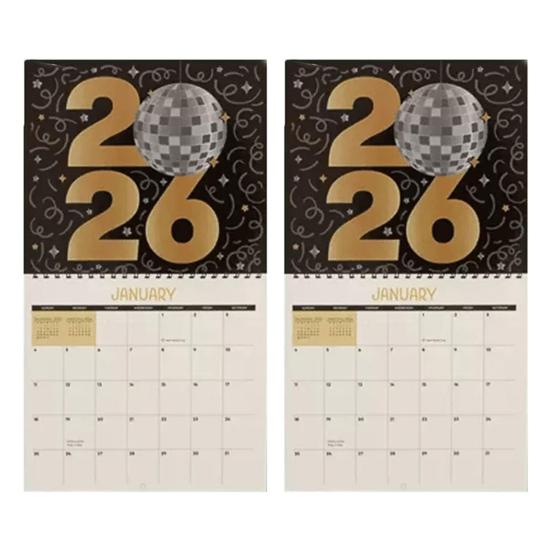 2026 Wall Calendar Rhinestone Painting Kit DIY Rhinestone Art Calendar with Gemstones Pen Tray 12-Month Flip Wall Hanging Calendar