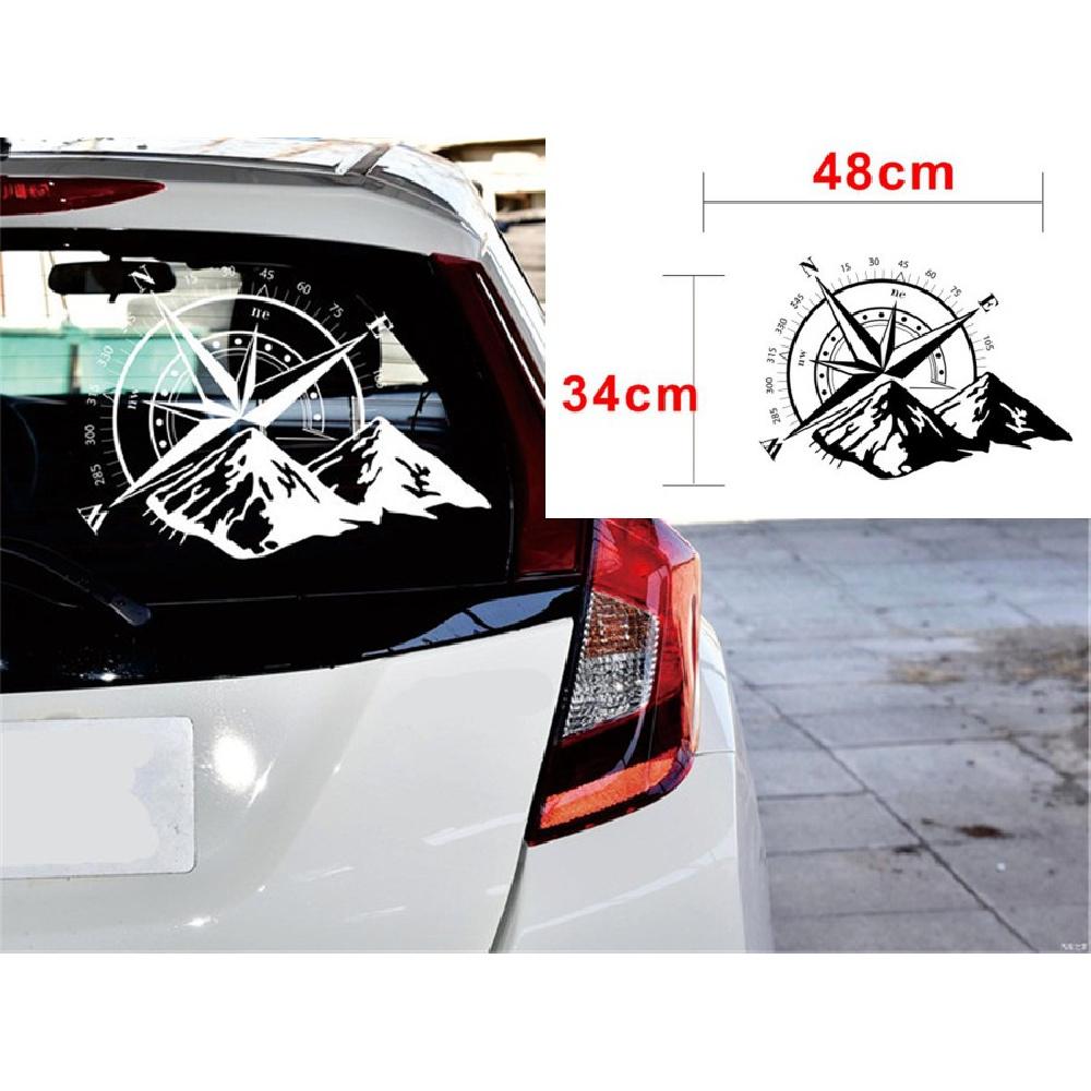 Car Off Road Suv Window Glass Hoods Body Side White Compass Totem Decal Sticker