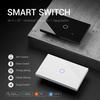 Multi-Control Association Flush Smart Light Switch, 1 Gang WiFi Touch Switch with Smart Life APP Control Neutral or Capacitor