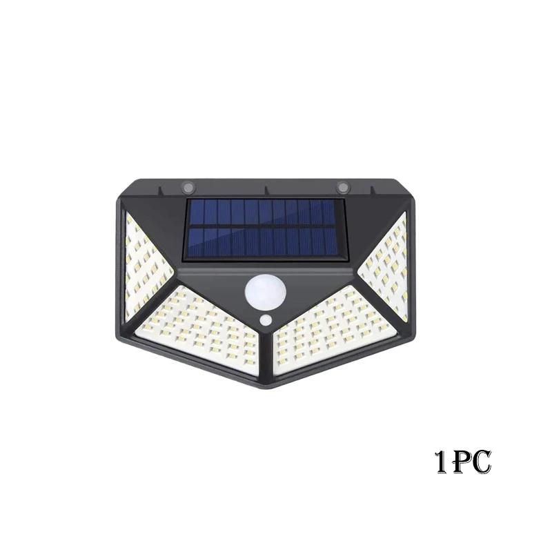 1-8 Pack Solar Lights Outdoor Wireless 100 LED Solar Motion Sensor Lights Waterproof Security Wall Lighting Outside for Backyard