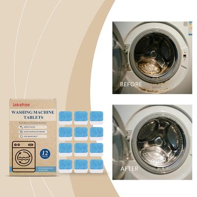 1/2BOX Washing Machine Cleaning Effervescent Tablets Powerful Cleans Stubborn Stains Removes Odors No Residue Portable Sanitizer