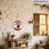 2D Flat, 1pc 7.87*7.87 Inch Round French Aluminum Sign, Retro Decorative Plaque about "Beware of Attacking Cat", "Cat Warning" Decorative Sign