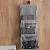 6 Pocket Hanging Handbag Organizer For Wardrobe Closet Gray Waterproof Storage Bag Door Wall Clear Sundry Bag With Hanger Pouch