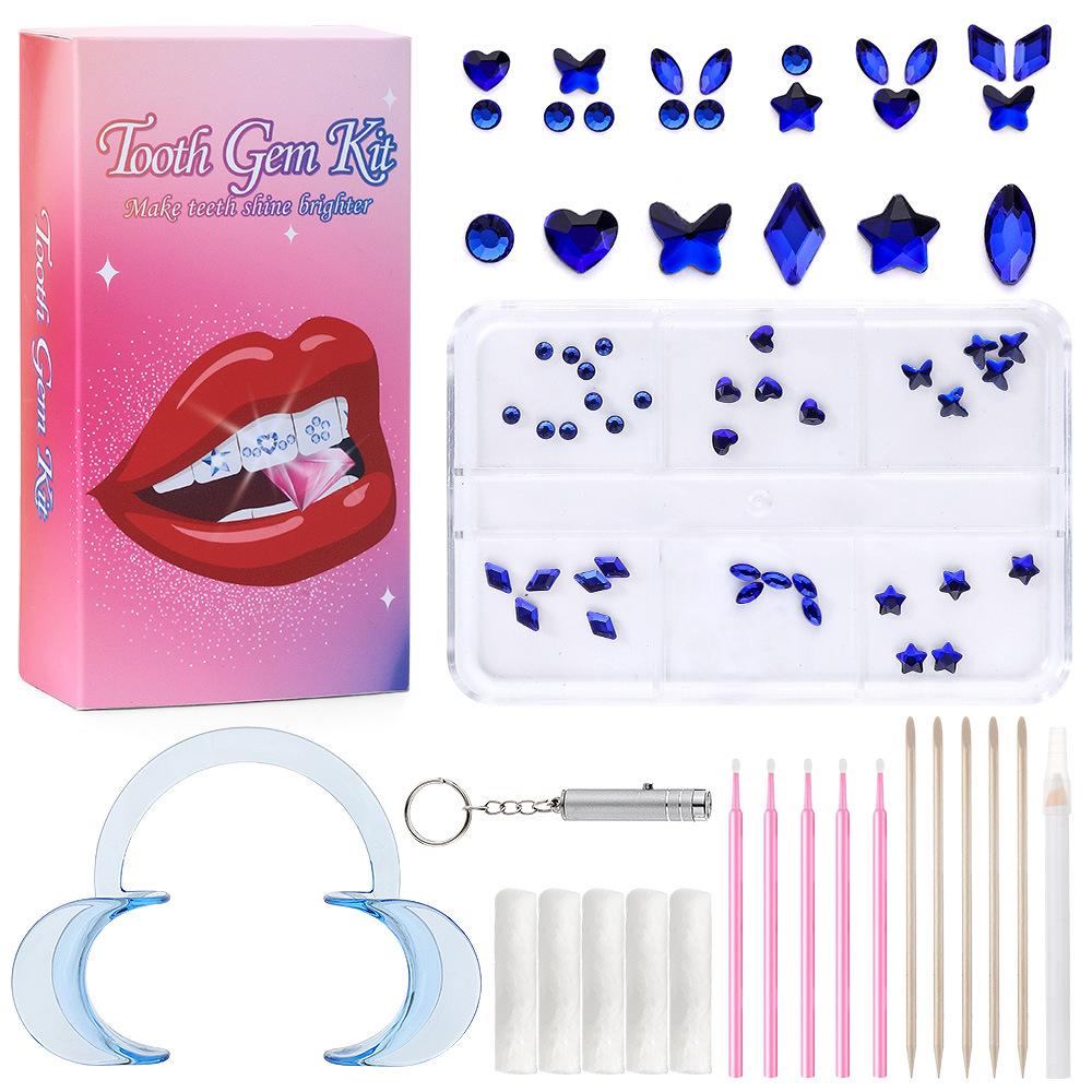 Dental Diamond Tooth Decoration, Tooth Diamond Tool Diy Set, Tooth Sticker, Diamond Love Horse Eye Decoration